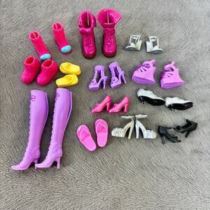 Mattel Barbie + My Scene Fashion Doll Shoe and Boot Lot 13 Complete Pairs